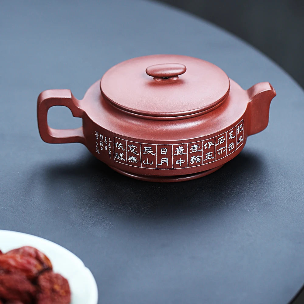 |spring yixing recommended pure manual famous large household teapot undressed ore Zhou Pan purple clay pot of 470 ml