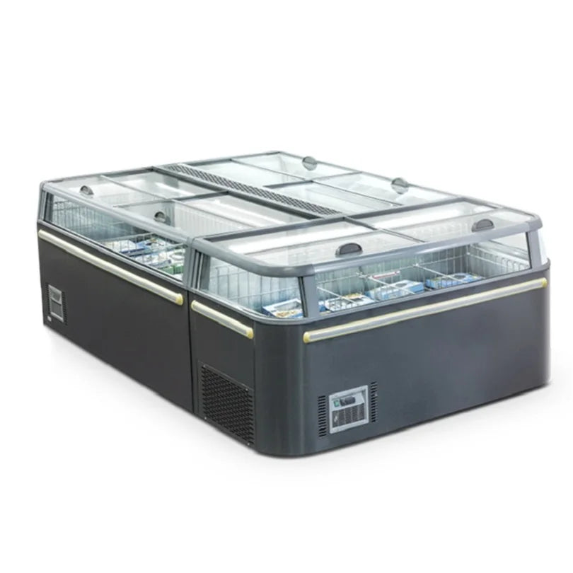 supermarket glass door ice cream meat fridge commercial horizontal refrigerator showcase display chest freezers