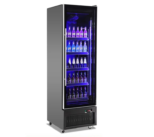 supermarket refrigeration equipment glass single door drink cake display commercial refrigerator