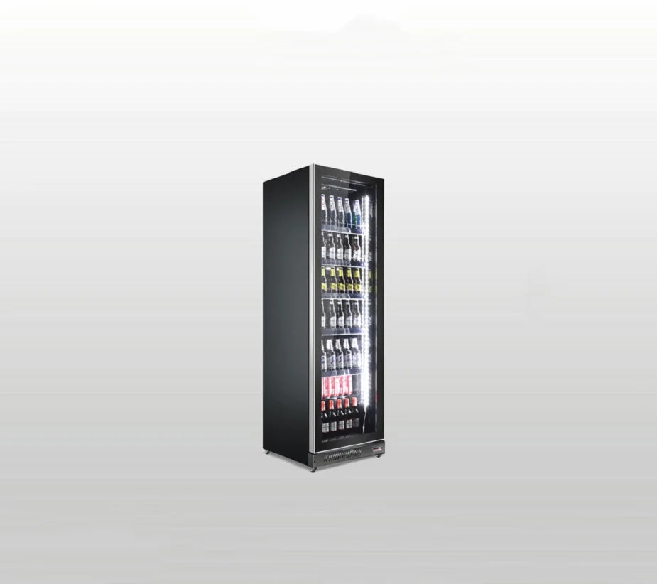 supermarket refrigeration equipment glass single door drink cake display commercial refrigerator