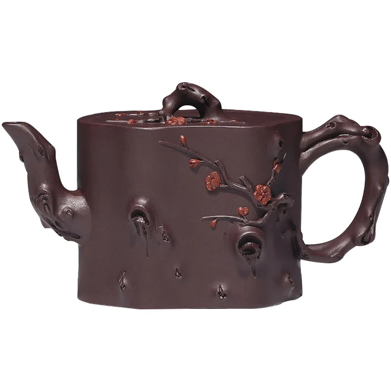 the yixing pot of the world famous dell all hand are recommended Huang Longshan undressed ore purple old plum tree pile