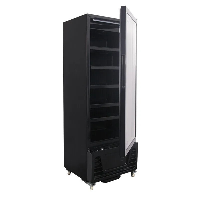 upright commercial beverage and wine showcase