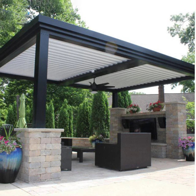 waterproof patio covers pergola aluminum pergola garden patio automatic motorized aluminum pergola