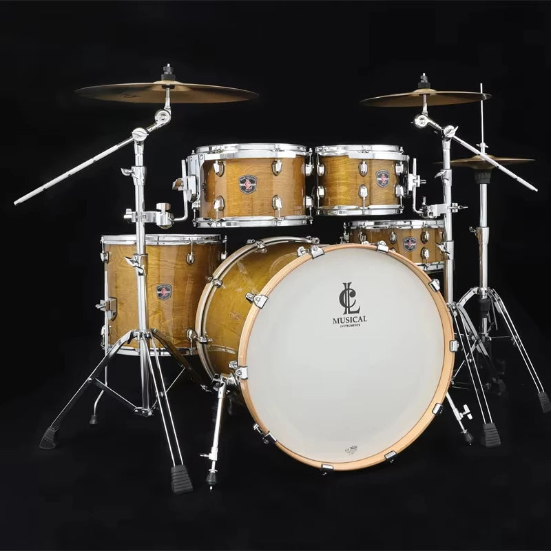 Electronic musical instruments wholesale Bright brown percussion instruments drums sets drum. set Noise cancelling