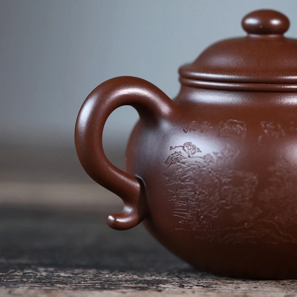 |yixing are recommended by Malaysia is pure manual kung fu teapot undressed ore qing lotus seed pot of of bottom chamfer
