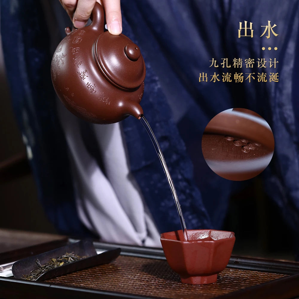 |yixing are recommended by Malaysia is pure manual kung fu teapot undressed ore qing lotus seed pot of of bottom chamfer