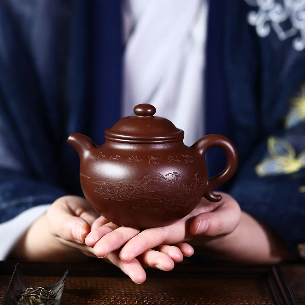 |yixing are recommended by Malaysia is pure manual kung fu teapot undressed ore qing lotus seed pot of of bottom chamfer