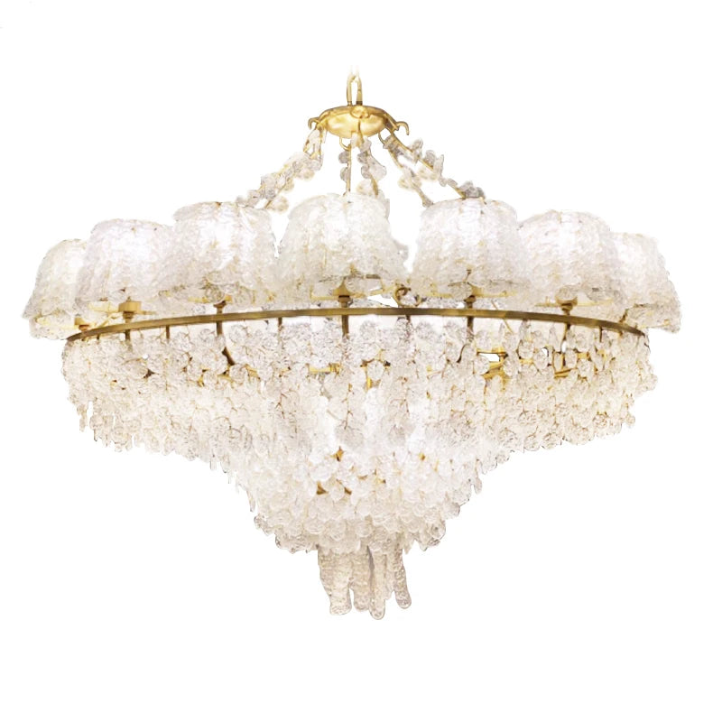 yiyingart lighting villa living room lamp American bedroom crystal chandelier simple copper dining room led Chandelier